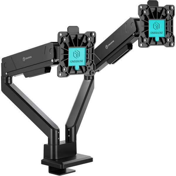 Tischhalterung für zwei Monitore 13"-45" max 15 kg, Neigbar-schwenkbar, mit Drehfunktion, schwarz G200