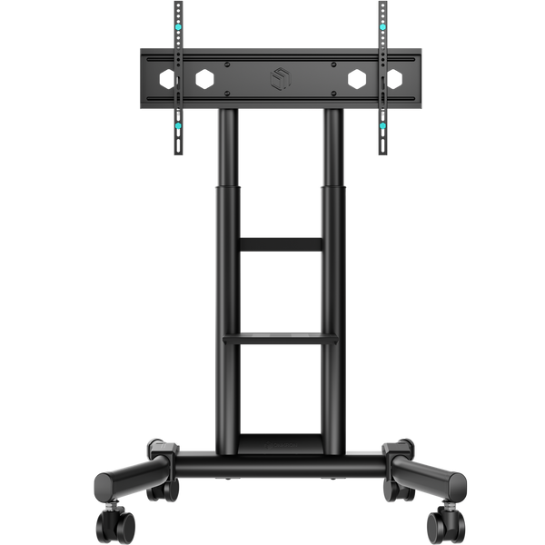 Mobiler TV-Ständer für Fernseher und Professionelle Displays 43"-75", max. 65 kg, Schwarz TS1551