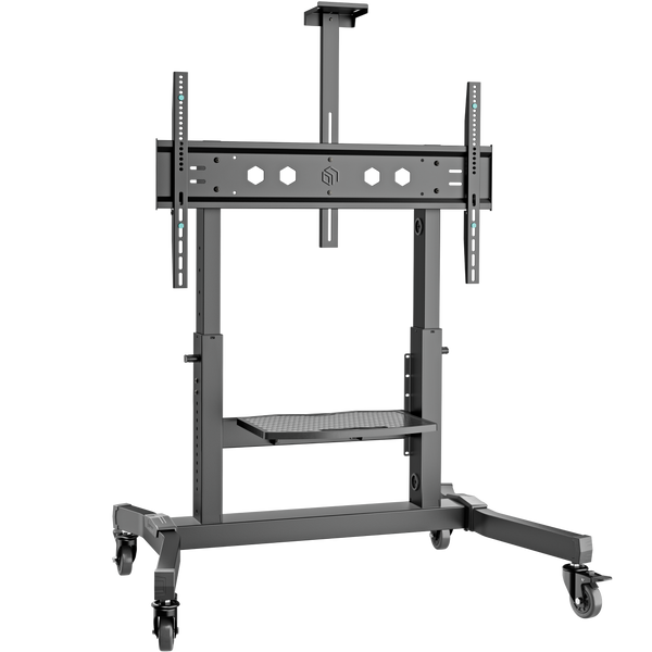 Mobiler TV-Ständer 50"-100", max. 130 kg, Neigbar, Schwarz TS1991