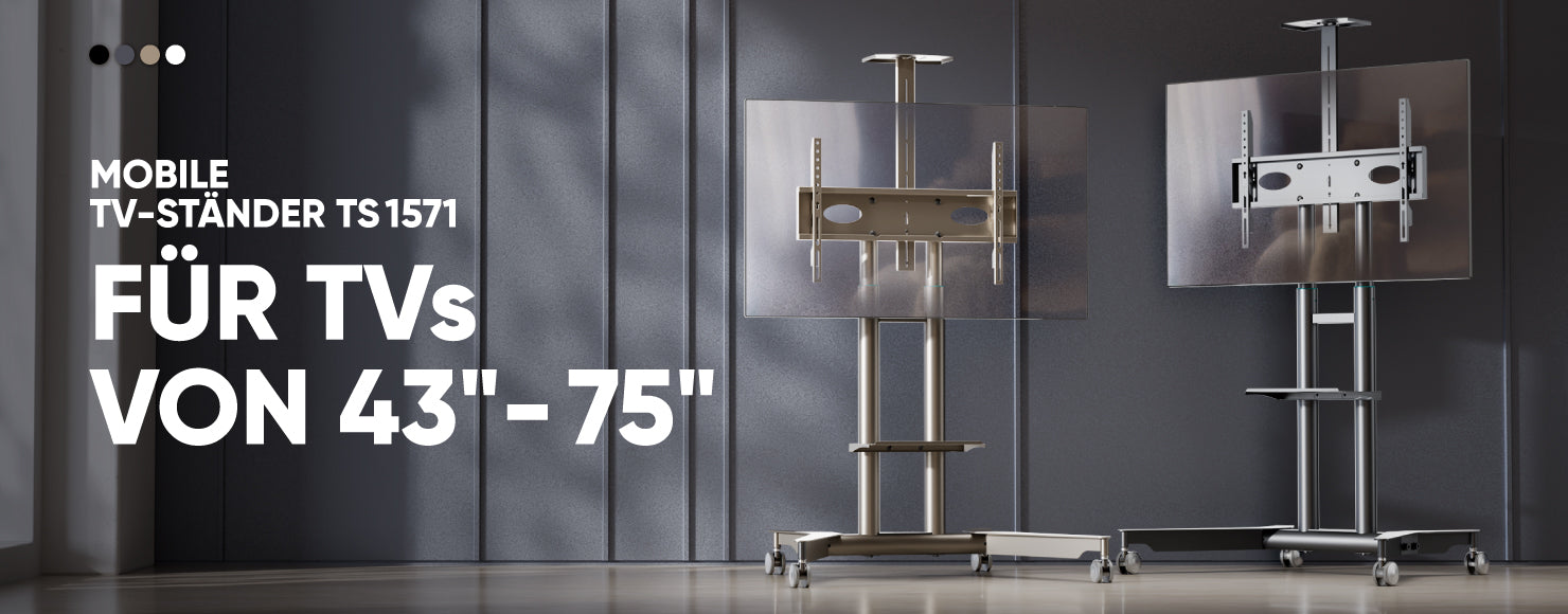 Mobiler TV-Ständer TS1571 für Bildschirme bis 75”