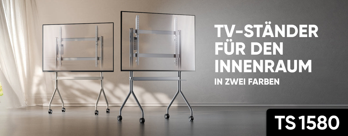 Mobiler TV-Ständer TS1580 in Graphit und Champagner