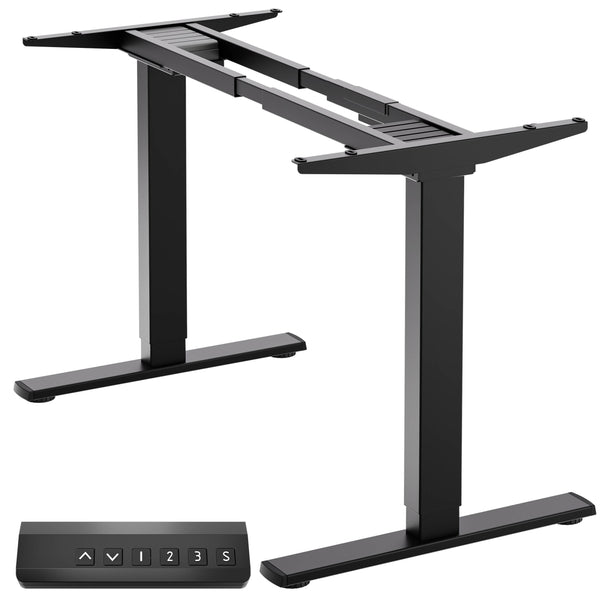 Steh-Sitz Tische Bürotische Tischgestelle Höhenverstellbare Tische max 100kg, Schwarz CDF222E-B
