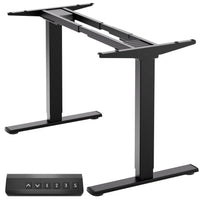 Steh-Sitz Tische Bürotische Tischgestelle Höhenverstellbare Tische max 100kg, Schwarz CDF222E-B