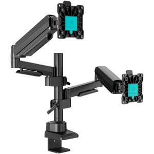 Tischhalterung für zwei Monitore 17"-42" max 15 kg, Neigbar-schwenkbar, mit Drehfunktion, schwarz G140