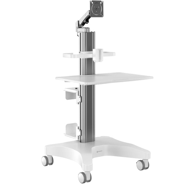 Medizinischer Wagen mit Gaslift für Monitore 15–32 Zoll – Modell MCR1 ergonomie und Flexibilität für den professionellen Einsatz