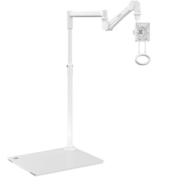 Bodenständer mit Gaslift für Monitore bis 6 kg – Auszug 930 mm – Modell MGS6 flexibilität und Hygiene für den medizinischen Einsatz