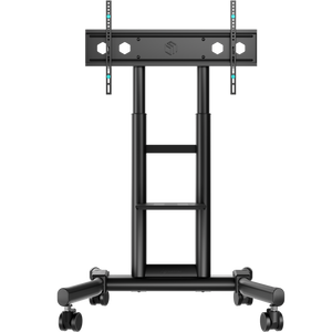 Mobiler TV-Ständer für Fernseher und Professionelle Displays 43"-75", max. 65 kg, Schwarz TS1551