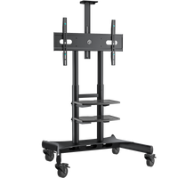 Mobiler TV-Ständer 50"-86", max. 105,9 kg, Schwarz TS1881