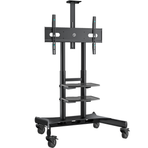 Mobiler TV-Ständer 50"-86", max. 105,9 kg, Schwarz TS1881