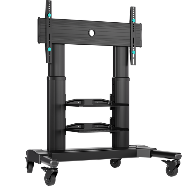 Mobiler TV-Ständer mit Halterung 40"-80", max. 65,5 kg, Schwarz TS2771