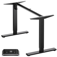 Steh-Sitz Tische Bürotische Tischgestelle Höhenverstellbare Tische max 70kg, Schwarz WDF221E
